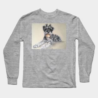 Miniature Schnauzer with ball Long Sleeve T-Shirt